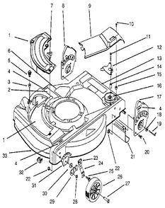 Deck And Wheel Assembly - Self Propelled Diagram and Parts List for 10201 3900001 AND UP Lawn Boy Lawn Mower